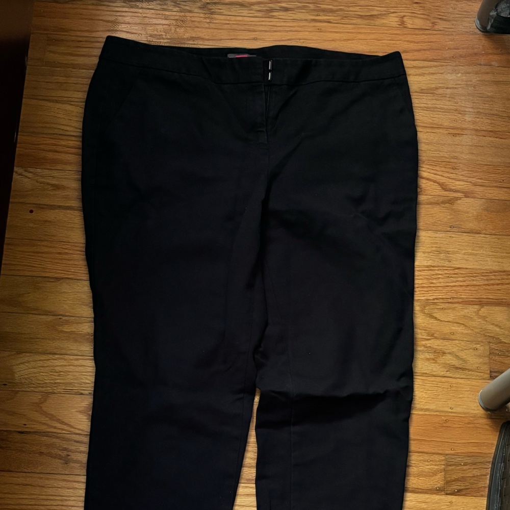 Vince Camuto Black Straight-Leg Pants